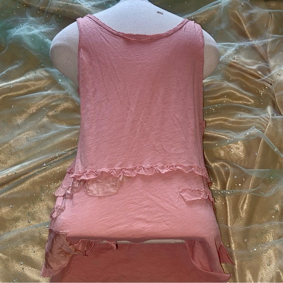 J. Crew Dusty Rose Ruffled Sleeveless Tank Top - Picture 2 of 4